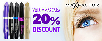Max Factor False Lash Effects mascaras - 20% discount!