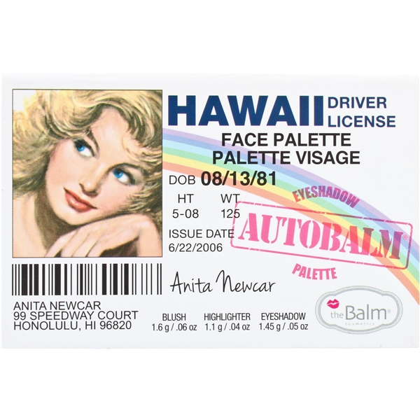 Autobalm Hawaii - Face Palette (Picture 1 of 2)