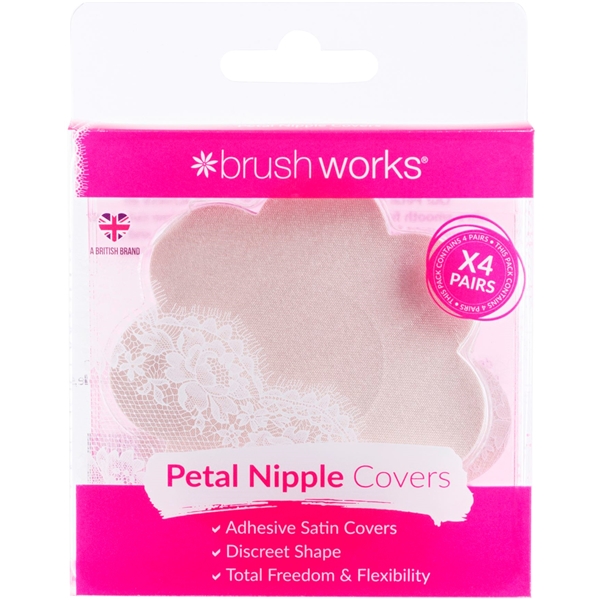 Brushworks Nude Satin Nipple Covers (Picture 2 of 3)