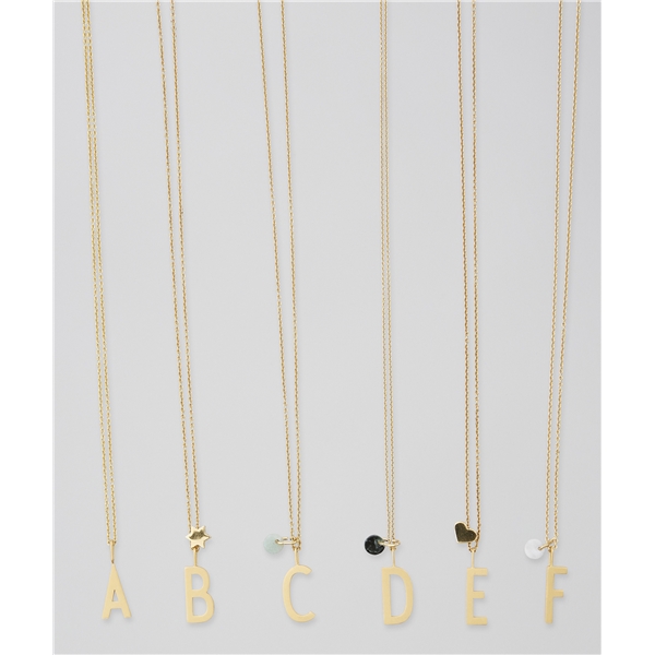 Design Letters Necklace Chain 45 cm Gold (Picture 2 of 2)