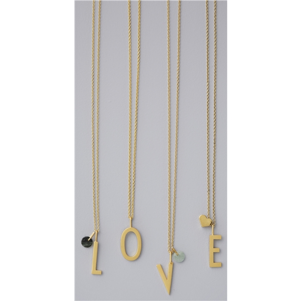 Design Letters Heart Charm Gold (Picture 2 of 2)