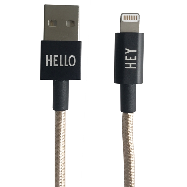 Design Letters Lightning Cable 1 Meter Gold (Picture 1 of 2)