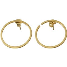 Design Letters Earring Hoops 24 mm Gold
