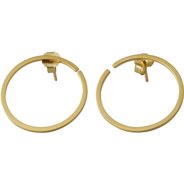Design Letters Earring Hoops 24 mm Gold (Picture 1 of 3)