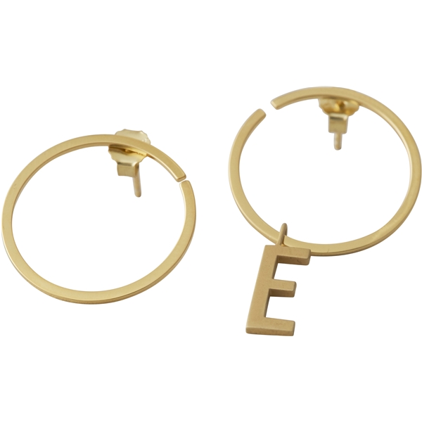Design Letters Earring Hoops 24 mm Gold (Picture 2 of 3)