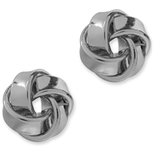 96324-02 PEARLS FOR GIRLS Mini Knot Silver Earring