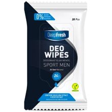 Deep Fresh Deo Wipes Sport Men 20 each/packet