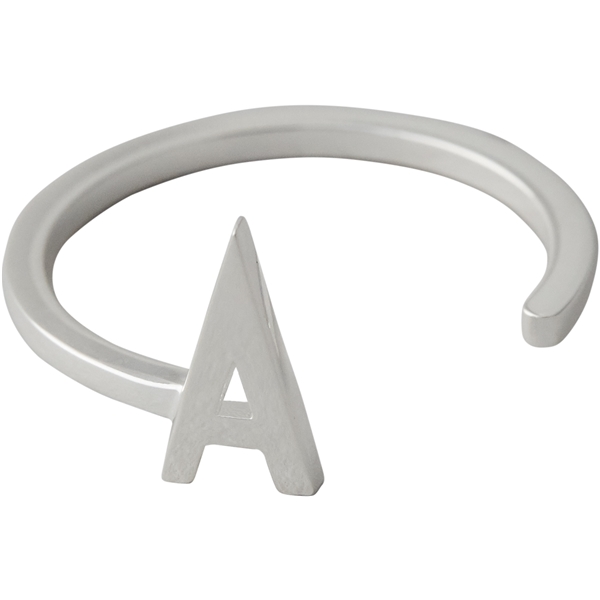 Design Letters Ring Silver A-Z (Picture 1 of 2)