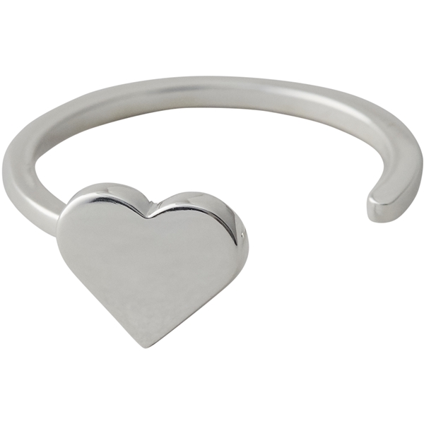 Design Letters Heart Ring Silver (Picture 1 of 2)
