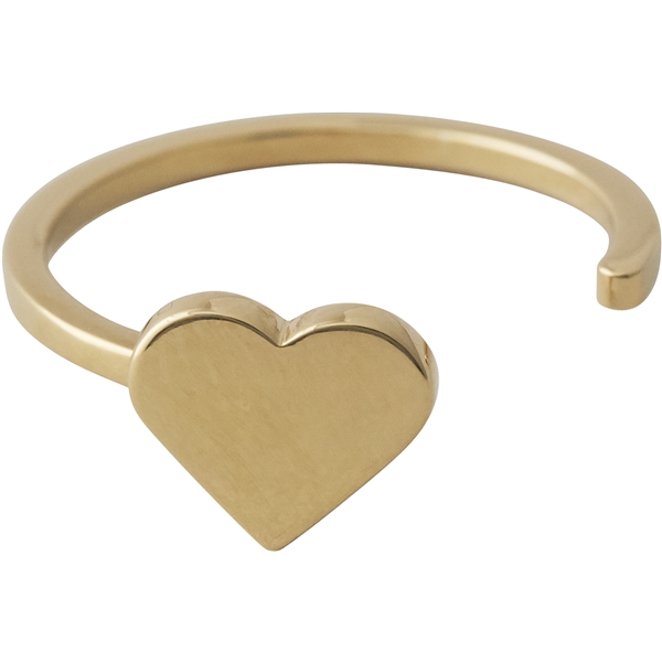 Design Letters Heart Ring Gold (Picture 1 of 3)