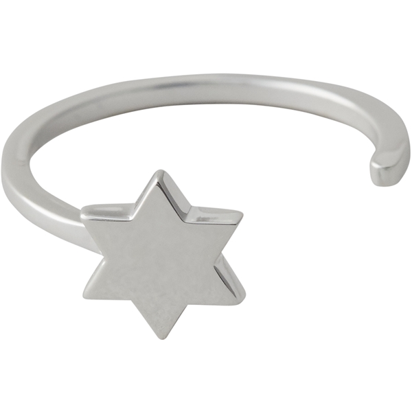 Design Letters Star Ring Silver (Picture 1 of 2)