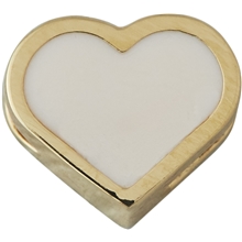 Design Letters Enamel Heart Charm Gold