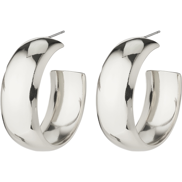 28241-6023 NAIA Mega Chunky Silver Hoops (Picture 1 of 3)