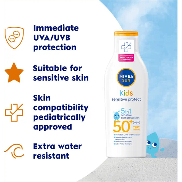 Nivea Sun Kids Sensitive Lotion Spf 50+ (Picture 2 of 4)