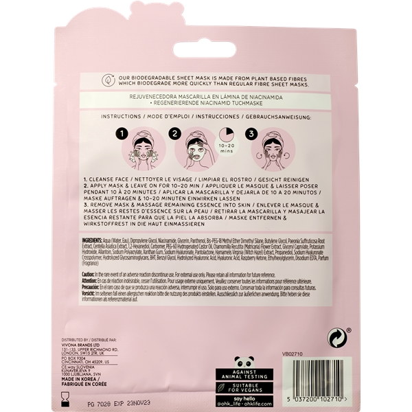 Oh K! Niacinamide Sheet Mask (Picture 2 of 2)