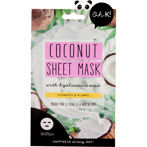 Oh K! Coconut Sheet Mask with Hylauronic Acid (Picture 1 of 3)