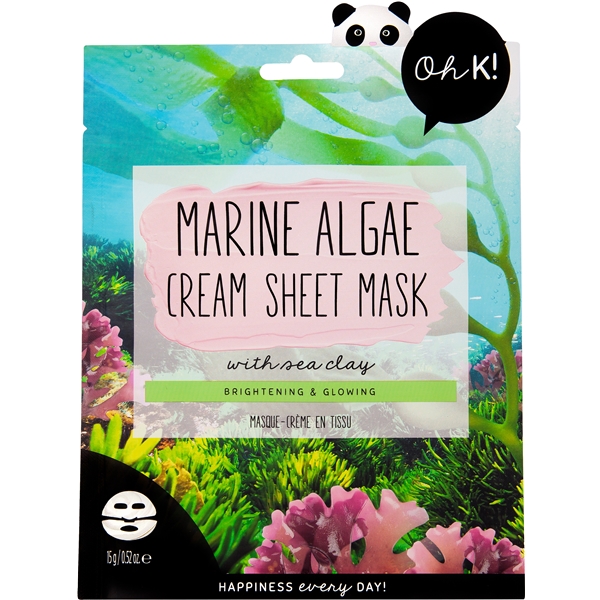 Oh K! Marine Algae Cream Sheet Mask with Sea Clay (Picture 1 of 4)
