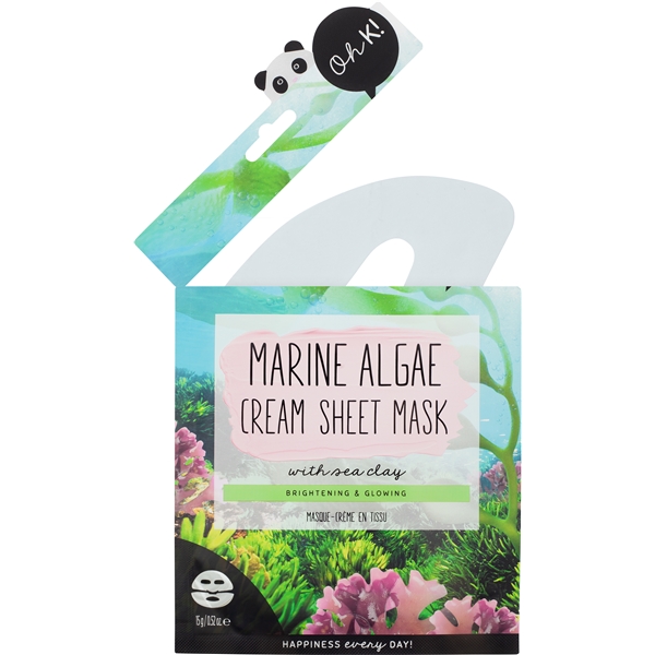 Oh K! Marine Algae Cream Sheet Mask with Sea Clay (Picture 3 of 4)
