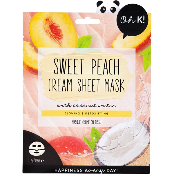 Oh K! Sweet Peach Cream Sheet Mask (Picture 1 of 4)