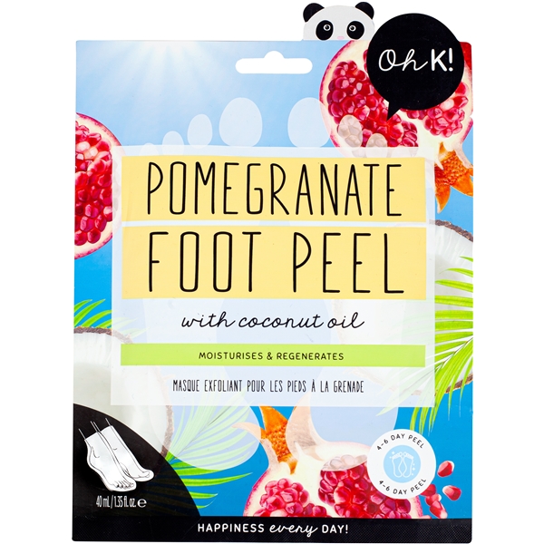 Oh K! Pomegranate Foot Peel with Coconut Oil (Picture 1 of 4)