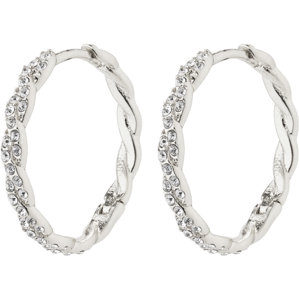 67231-6083 EZO Twirled Crystal Hoops (Picture 1 of 3)