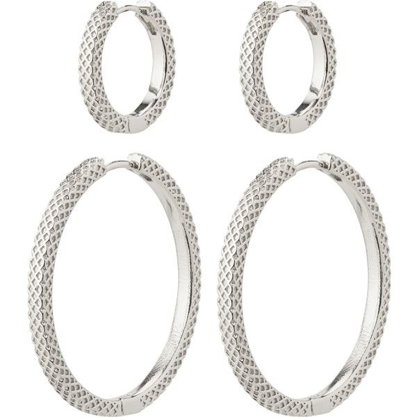 10233-6003 PULSE Earrings Silver 2-In-1 Set (Picture 1 of 5)