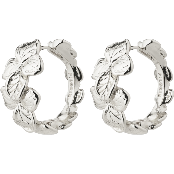 14233-6023 ECHO Hoop Silver Earrings (Picture 1 of 3)