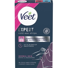 16 each - Veet Bikini And Underarm Wax Strips